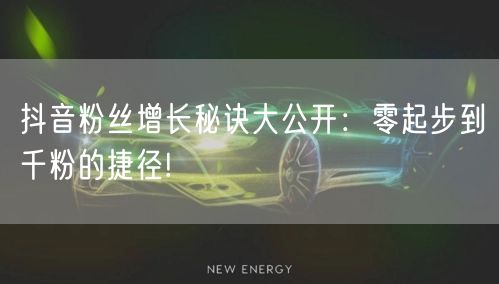 抖音粉丝增长秘诀大公开:零起步到千粉的捷径!
