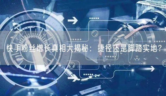 快手粉丝增长真相大揭秘:捷径还是脚踏实地?