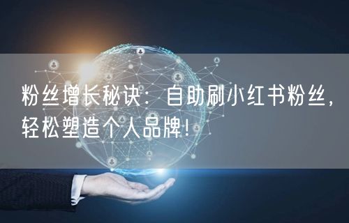 粉丝增长秘诀:自助刷小红书粉丝,轻松塑造个人品牌!